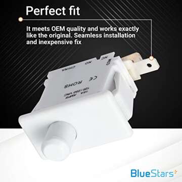 BlueStars WE4M415 Compatible Dryer Door Switch Replacement