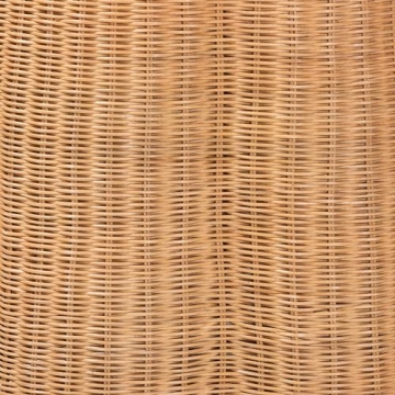 bali & pari Palm Scallop Natural Rattan End Table, Honey