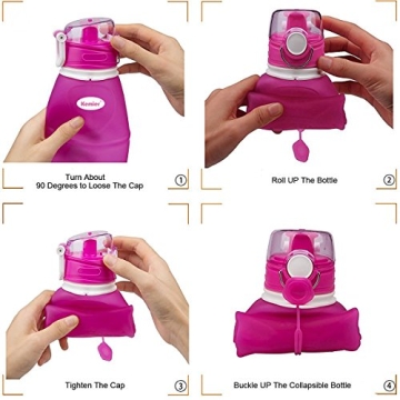Kemier Collapsible Silicone Water Bottle 750ML