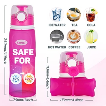 Kemier Collapsible Silicone Water Bottle 750ML