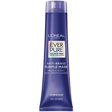L’Oréal Paris EverPure Ultra Pigmented Anti Brass Purple Rinse-Out Mask for Bleached, Blonde or H...
