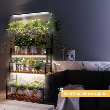 Nedechom Plant Stand with Grow Light for Indoor Plants