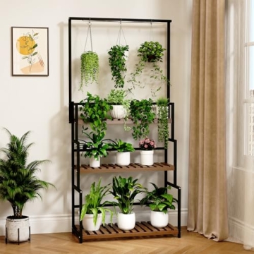 Nedechom Plant Stand with Grow Light for Indoor Plants