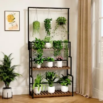 Nedechom Plant Stand with Grow Light for Indoor Plants