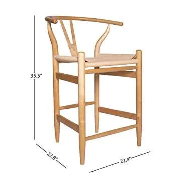 Stone & Beam Wishbone Counter-Height Barstool - Elegant Comfort