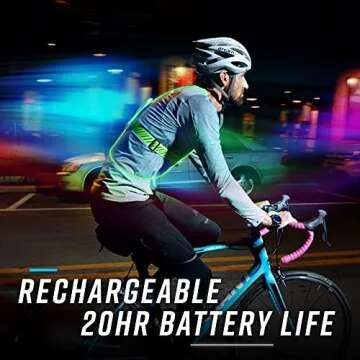 noxgear Tracer2 - Multicolor Illuminated, Reflective Vest for Running or Cycling (Rechargeable, Waterproof)