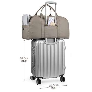 BONTHEE Canvas Carry-on Bags Large Travel Tote Bag Overnight Bags Duffel Shoulder Handbag