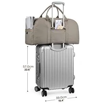 BONTHEE Canvas Carry-on Bags Large Travel Tote Bag Overnight Bags Duffel Shoulder Handbag