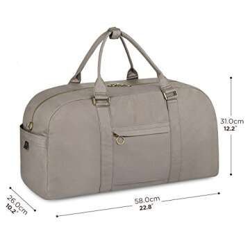 BONTHEE Canvas Carry-on Bags Large Travel Tote Bag Overnight Bags Duffel Shoulder Handbag