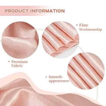 fani 20 Packs Rose Gold Satin Table Runners 12 x 108 inch Long Smooth Fabric Table Runner for Wedding Banquet Graduations Birthday Party, Table Runners fit Rectange and Round Table