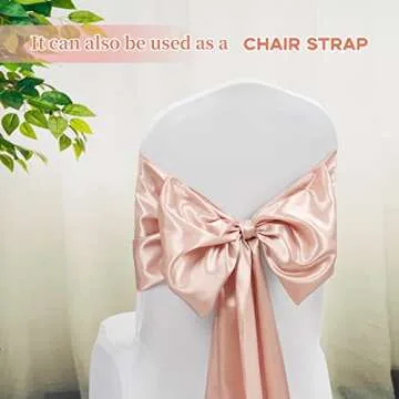 fani 20 Packs Rose Gold Satin Table Runners 12 x 108 inch Long Smooth Fabric Table Runner for Wedding Banquet Graduations Birthday Party, Table Runners fit Rectange and Round Table