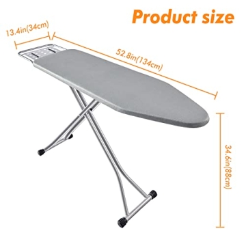 BKTD Foldable Ironing Board with Heat Resistant Cover