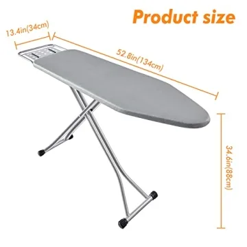 BKTD Foldable Ironing Board with Heat Resistant Cover