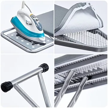 BKTD Foldable Ironing Board with Heat Resistant Cover