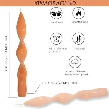 Twisted Spiral Taper Candles - Handmade Elegance for Every Occasion