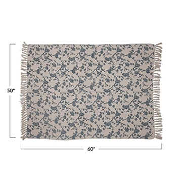 Stylish Bloomingville Floral Print Throw Blanket for Home