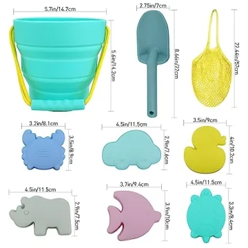 HELMDY Silicone Beach Toys Set for Toddlers Fun Outdoor Play