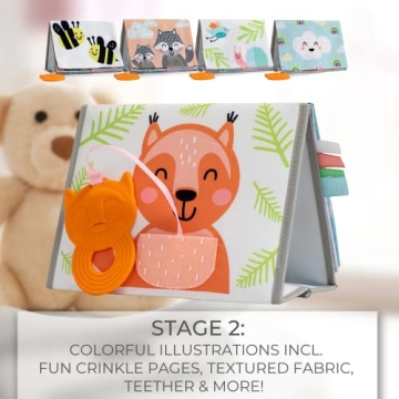 ZICOTO Soft Tummy Time Book - Safe Baby Development Toy
