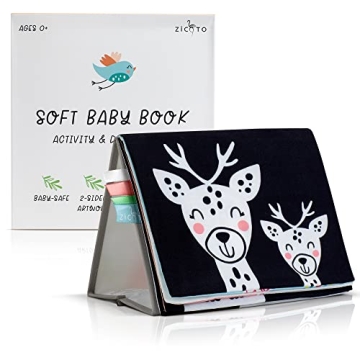 ZICOTO Soft Tummy Time Book - Safe Baby Development Toy