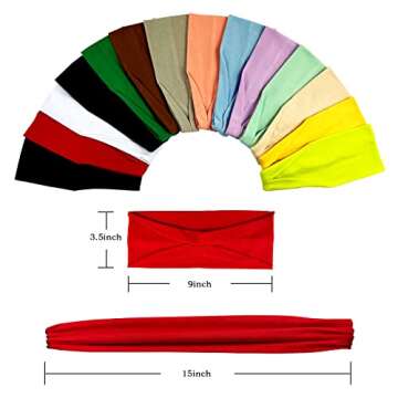 MyWaWa 14 Pack Womens Headbands Head Band For Women's Hair Stretchy Women Head Bands Women Hair Band...