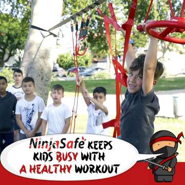Ninja Obstacle Course for Kids - 10 Obstacles & Slackline