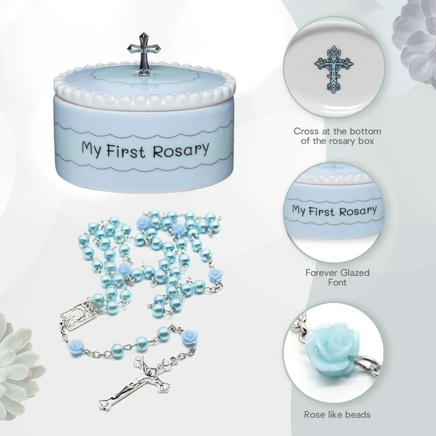 Boys My First Baby Rosary & Keepsake Box