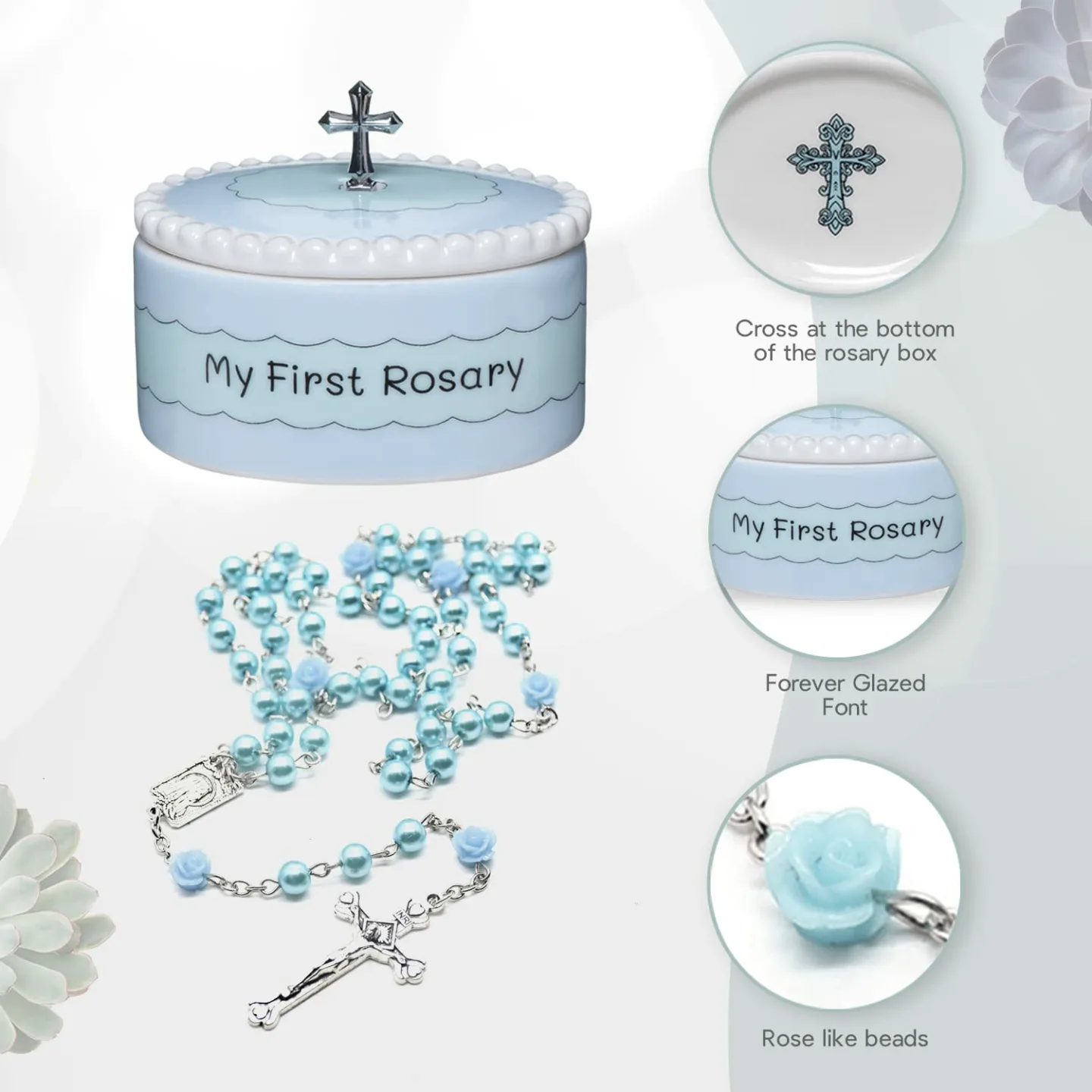 Boys My First Baby Rosary & Keepsake Box
