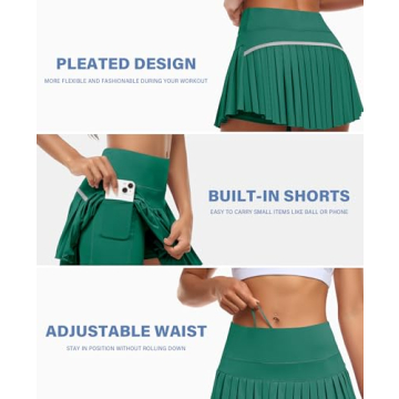 JoyGirl Women's Pleated Tennis Skirt with Pockets