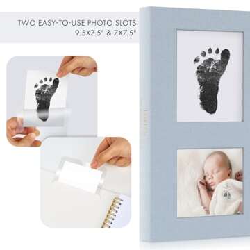 Keepsake Baby Memory Book for Boys and Girls – Timeless First 5 Year Baby Book With Photoslots – Cute Journal Scrapbook or Photo Album - Record a Milestone for Every Event from Birth to Age 5