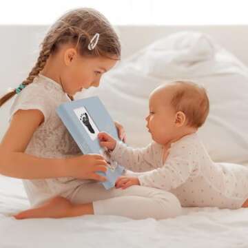 Keepsake Baby Memory Book for Boys and Girls – Timeless First 5 Year Baby Book With Photoslots – Cute Journal Scrapbook or Photo Album - Record a Milestone for Every Event from Birth to Age 5