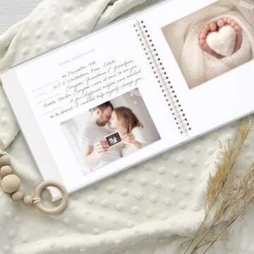 Keepsake Baby Memory Book for First 5 Years with Photoslots