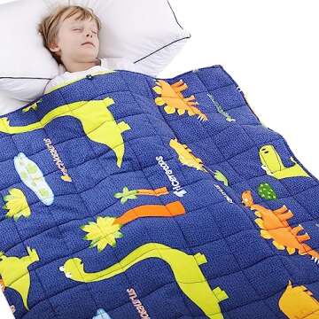 Joyching Blanket-20X30-Inch-3lb-Blue Dinosaur
