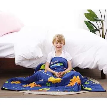 Joyching Blanket-20X30-Inch-3lb-Blue Dinosaur