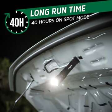 Energizer TacR-1000 LED Tactical Flashlight, Bright Rechargeable Flashlight for Emergencies and Camping Gear, Water Resistant Flashlight, USB Included, Pack of 1, Black