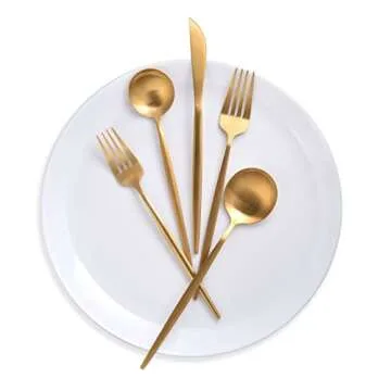 Caslon Matte Silverware Set 40-Piece Elegant Flatware Set