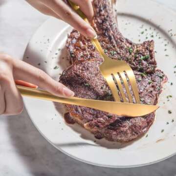 Caslon Matte Silverware Set, 40-Piece Satin Finish Stainless Steel Modern Flatware Set Service for 8,Tableware Cutlery Set for Home and Restaurant,Wedding Gift Dishwasher Safe