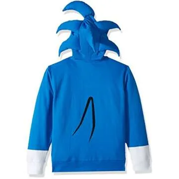 SEGA unisex child Sonic the Hedgehog Costume Hoodie Hooded Sweatshirt, Royal, 7 US