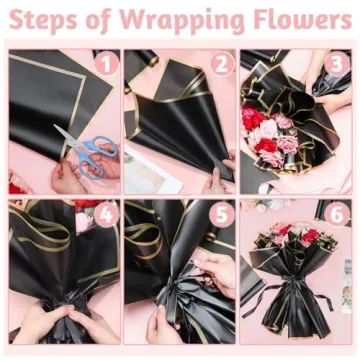 118Pcs Flower Bouquet Wrapping Paper Kits for DIY Crafts