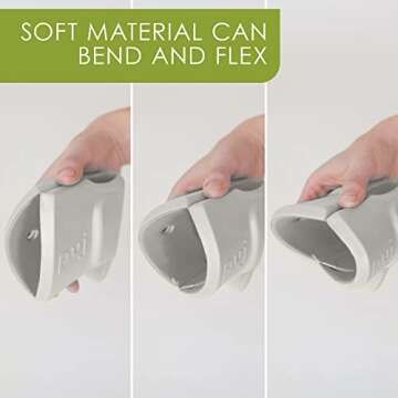 Puj – Snug, Ultra-Soft Spout Cover for Bathtub Taps, BPA-and-PVC-Free Faucet Cover for Safe Baths, Non-Absorbent Bathtub Faucet Cover, Kids’ Bathroom Safety Products, Grey