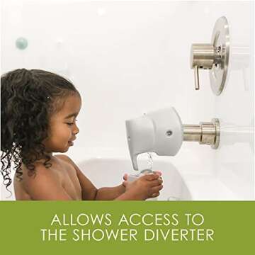 Puj – Snug, Ultra-Soft Spout Cover for Bathtub Taps, BPA-and-PVC-Free Faucet Cover for Safe Baths, Non-Absorbent Bathtub Faucet Cover, Kids’ Bathroom Safety Products, Grey