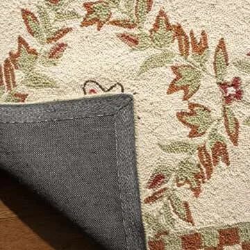 SAFAVIEH Chelsea Collection Accent Rug - 3'9" x 5'9", Ivory & Rust, Hand-Hooked French Country Wool, Ideal for High Traffic Areas in Entryway, Living Room, Bedroom (HK55H)