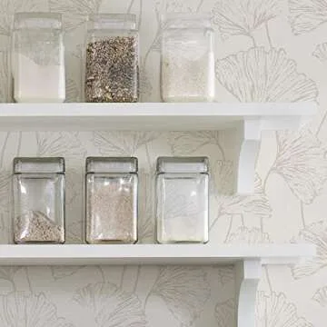 NuWallpaper Floral Peel and Stick Wallpaper in Silver