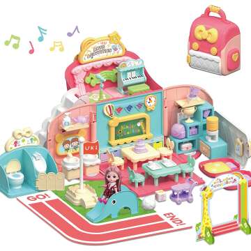 Dollhouse Playset for Kids - Fun & Portable!