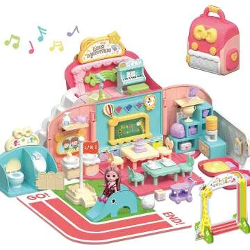 Dollhouse Playset for Kids - Fun & Portable!