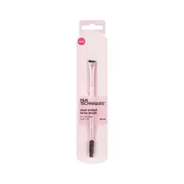 Real Techniques Dual-Ended Brow Brush, For Shaping & Filling Eyebrows, Travel-Friendly Spoolie & Lin...