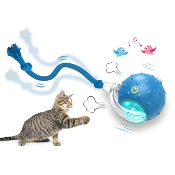 Interactive Cat Toys Ball for Indoor Cats - Fast Rolling & Chirping
