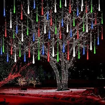 Aokudoni Christmas Lights, 16 inch/ 40 cm Meteor Shower Rain Lights, Christmas Decorations Outdoor Y...