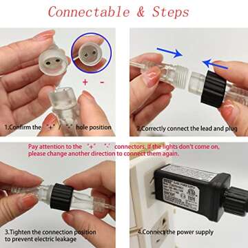 Aokudoni Christmas Lights, 16 inch/ 40 cm Meteor Shower Rain Lights, Christmas Decorations Outdoor Yard, Christmas Lights Outdoor for Tree House Holiday Party Wedding, UL Plug, Multicolor