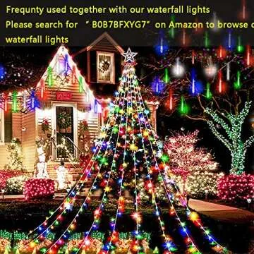 Aokudoni Meteor Shower Christmas Lights for Vibrant Decor
