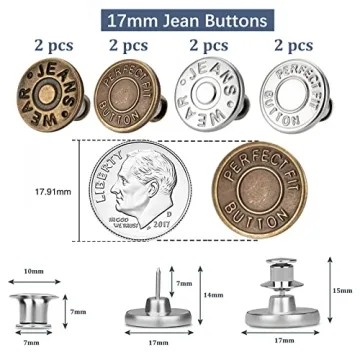 Adjustable Metal Pants Buttons – Quick Fix for Loose Jeans